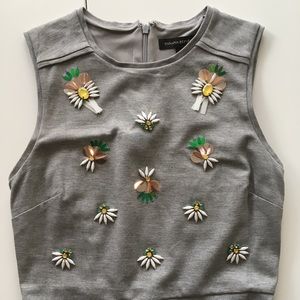 Banana Republic Dress Sleeveless Knit Pineapple